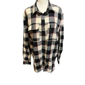 Wrangler All Terrain Gear Regular Fit Men's Size Large Flannel Button Up Shirt